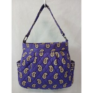 Vera Bradley Retired Simply Violet Paisley Quilted Reversible Tote Bag